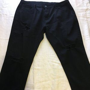 SHEIN Women's Black Ripped Jeans